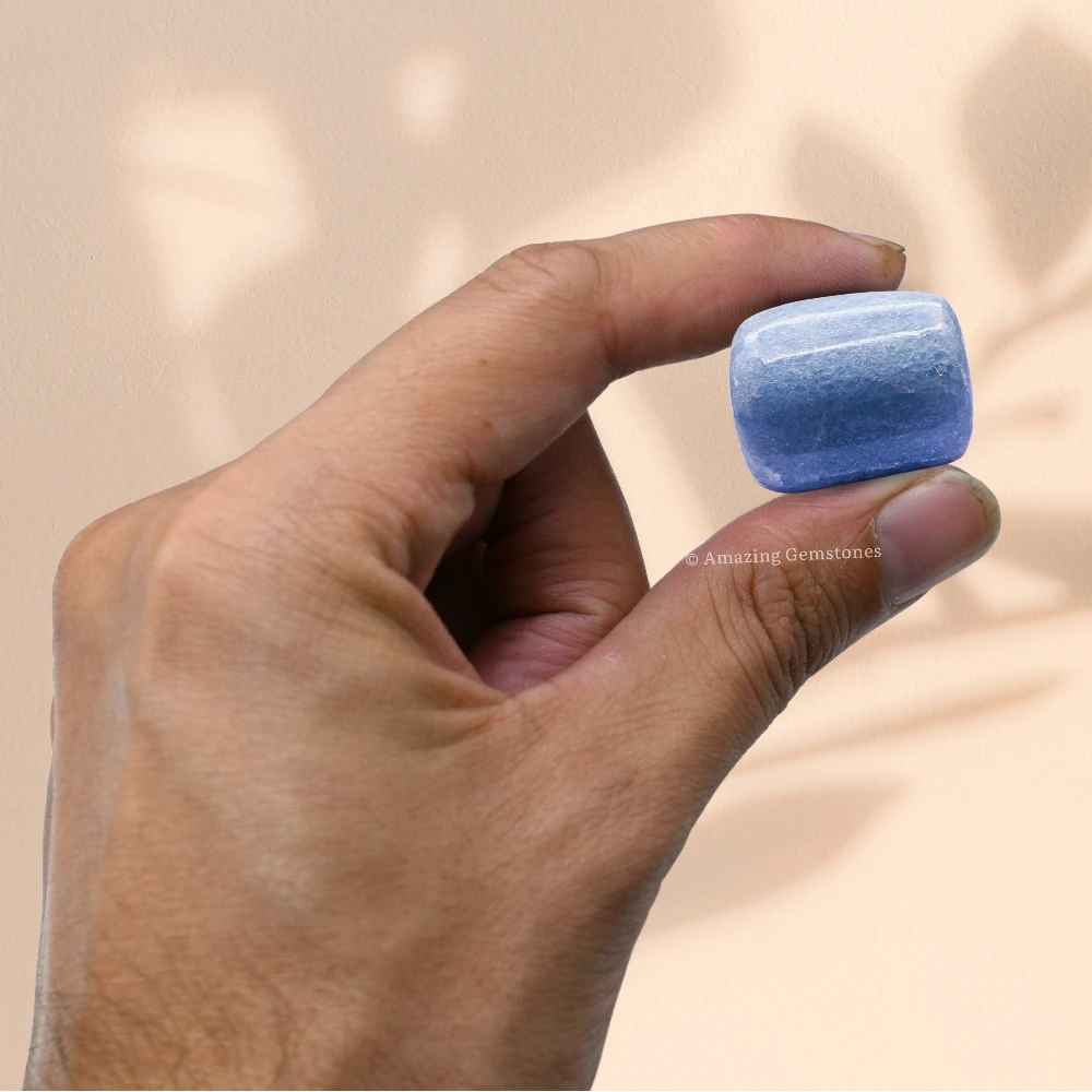 Tumbled Blue Calcite Stone Crystals (1000+ Carats)