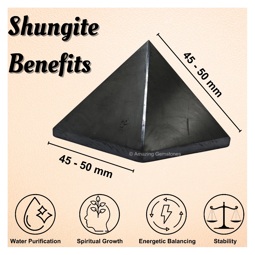 Shungite Pyramid (45-50 mm)