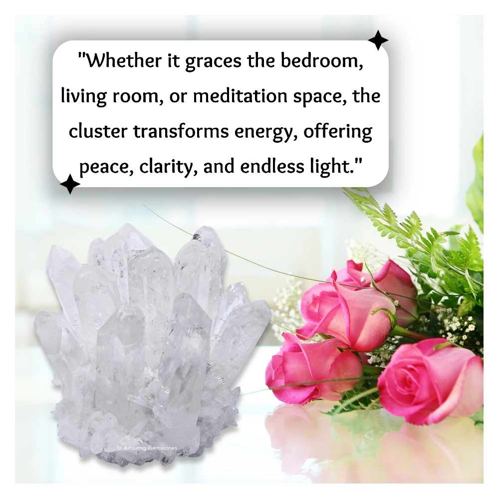 Crystal Quartz Natural Crystal Cluster