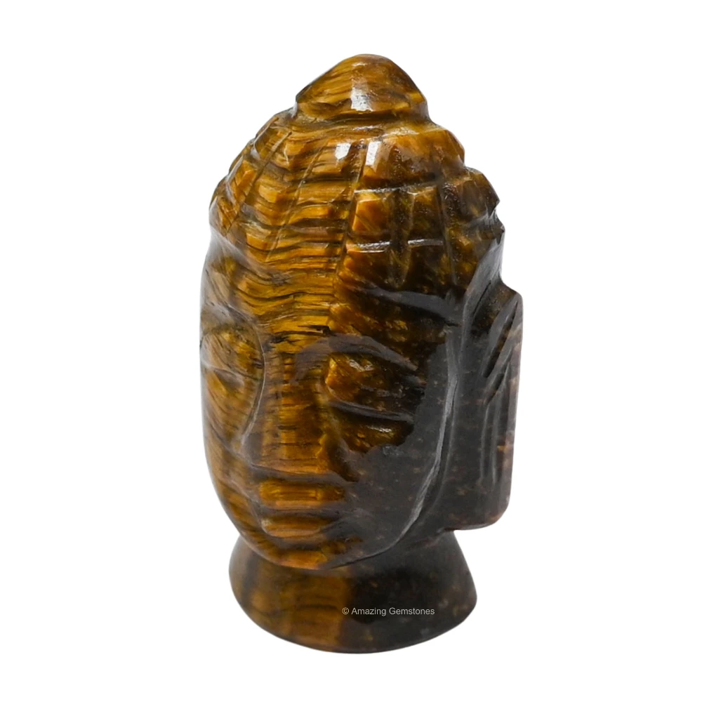 Tiger Eye Buddha Head
