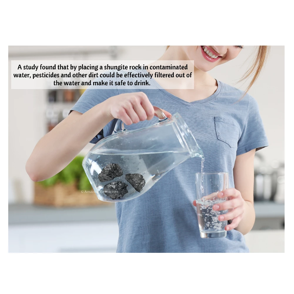 Elite Shungite Raw Stones for Water Purification (50-70 gram)