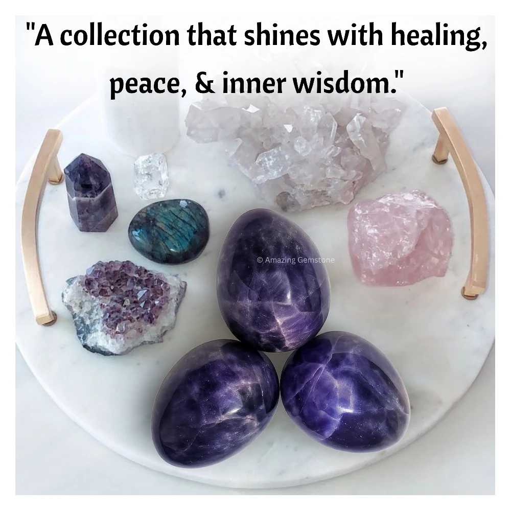Lepidolite Crystal Egg Stone