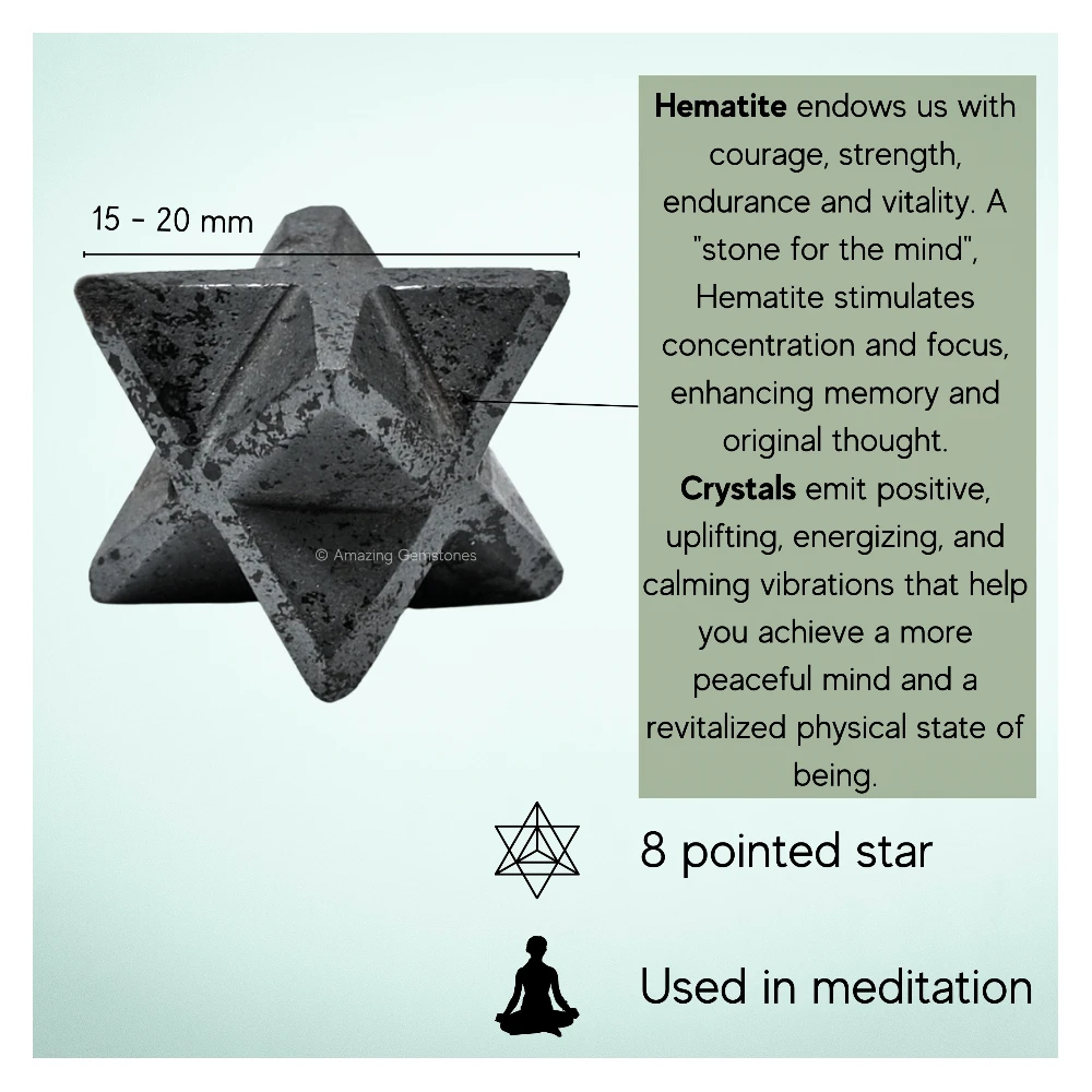 Hematite Merkaba (15-20 mm)