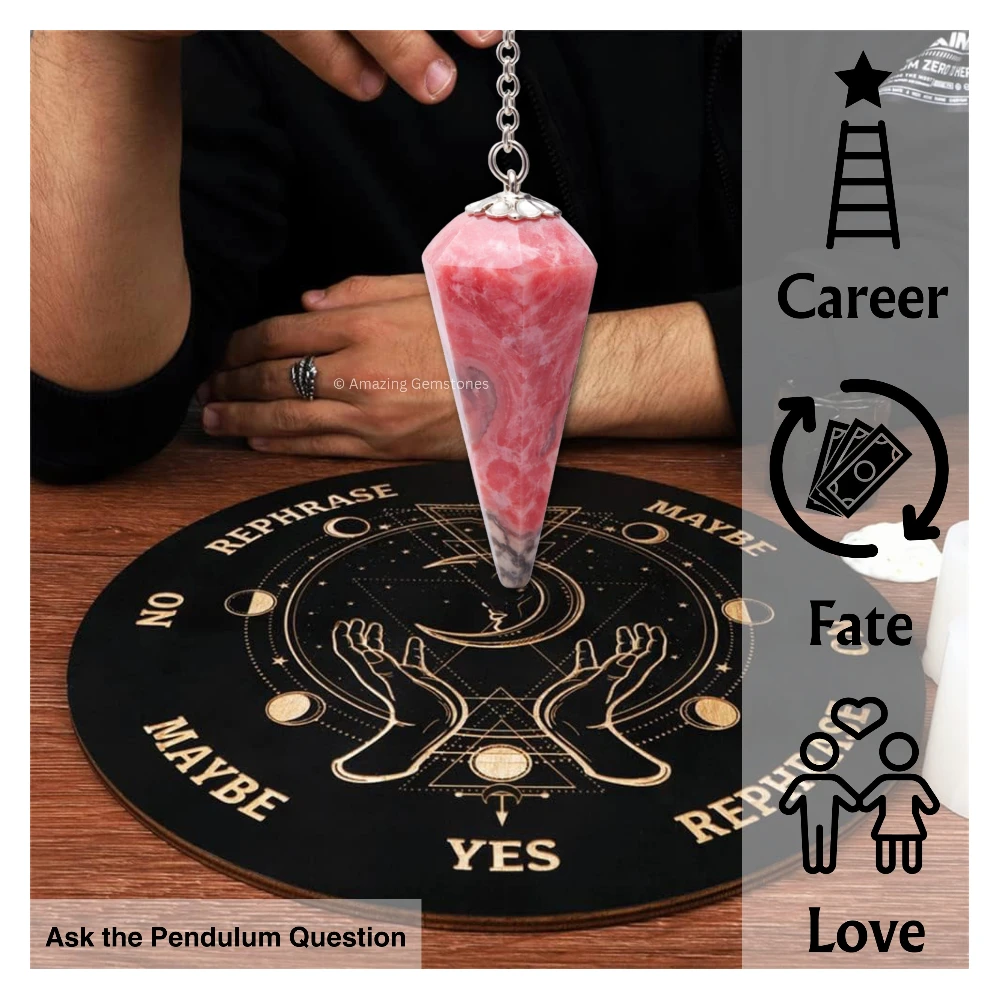 Rhodochrosite Pendulum