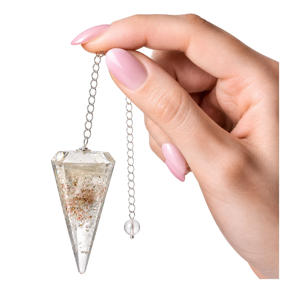 Selenite Orgone Pendulum