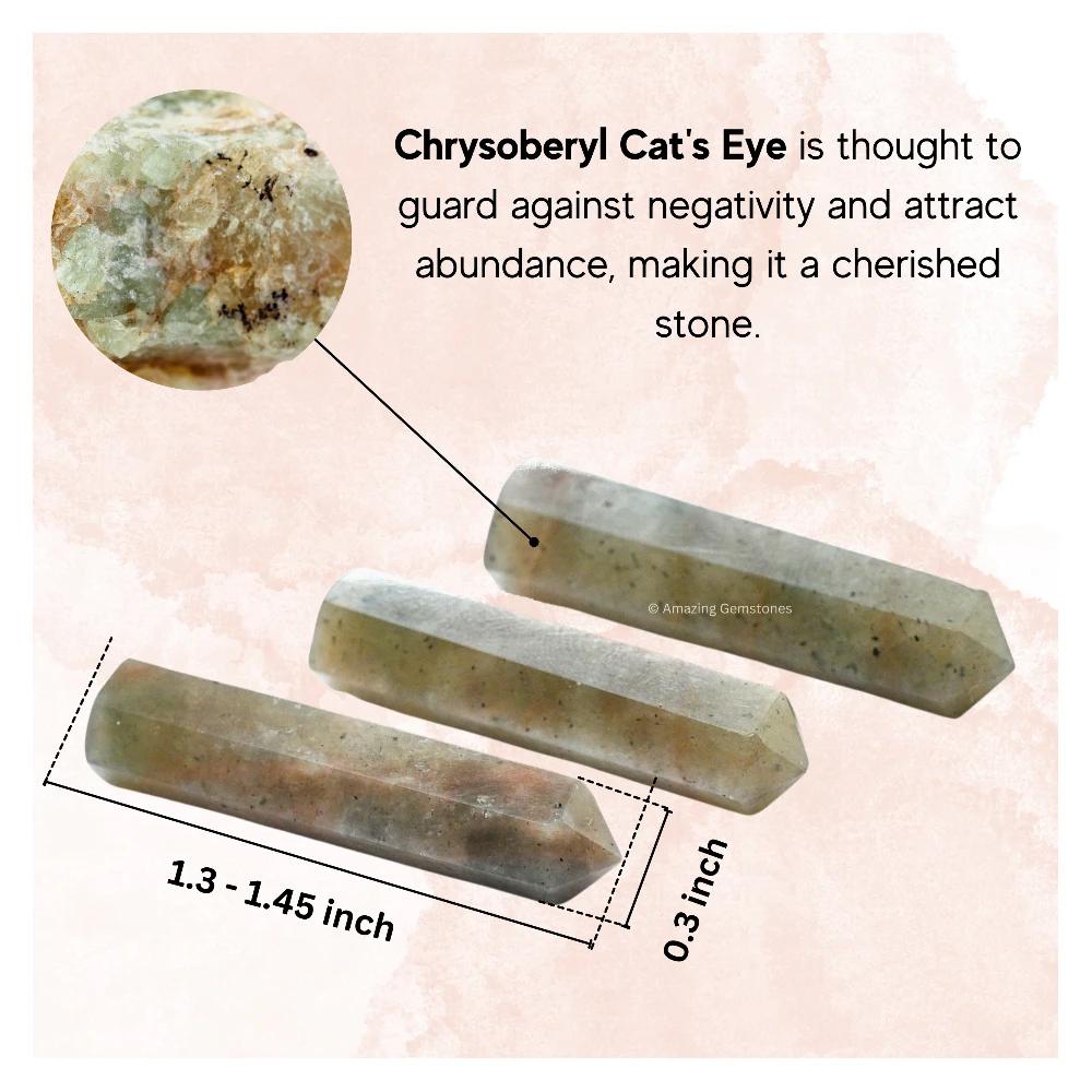 Chrysoberyl Cat's Eye Pencil Points (Set of 3)