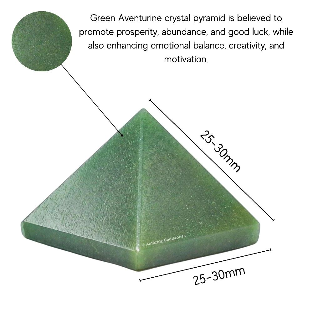 Dark Green Aventurine Pyramid (1 Inch)