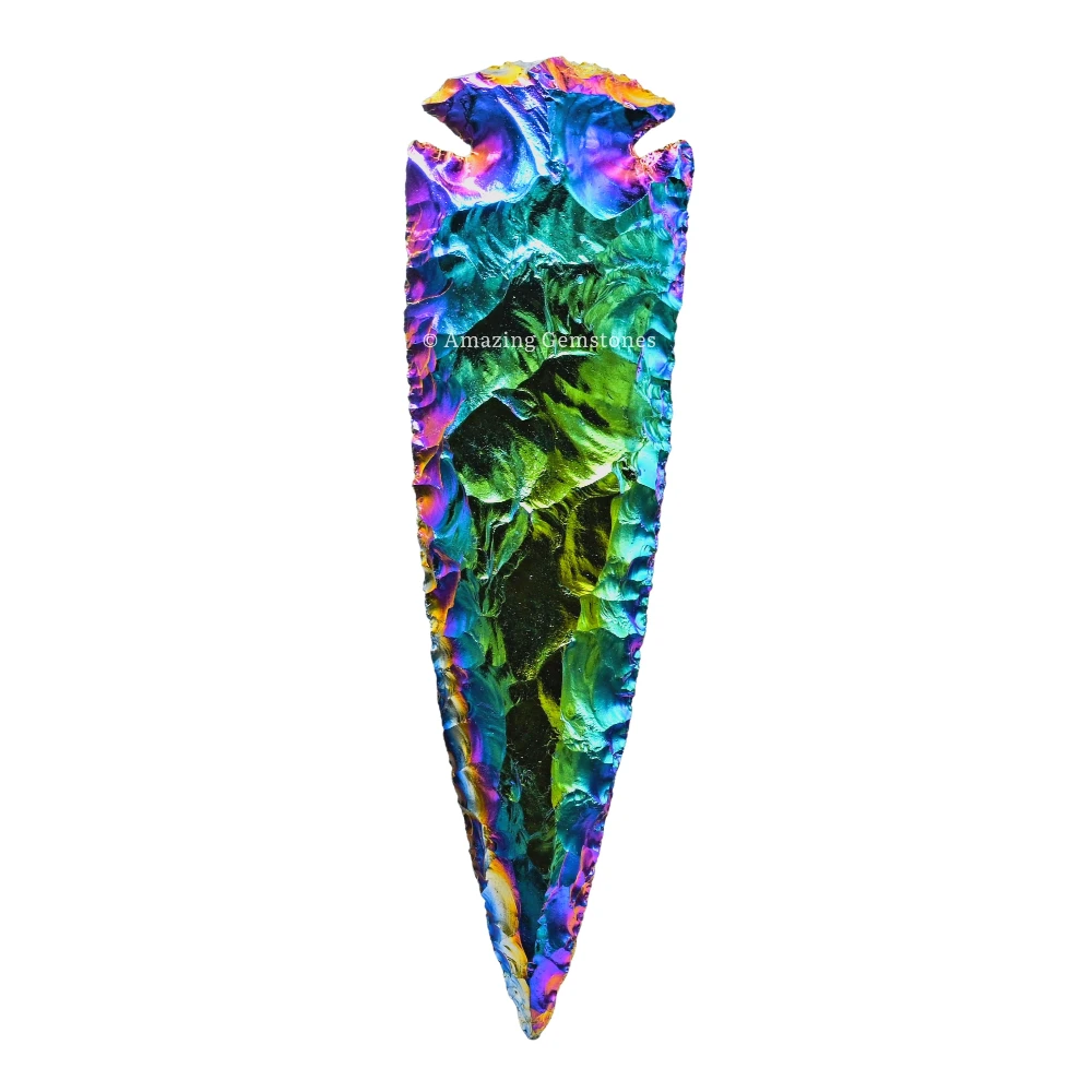 Titanium Aura Quartz Crystal Arrowhead - 6" to 7"