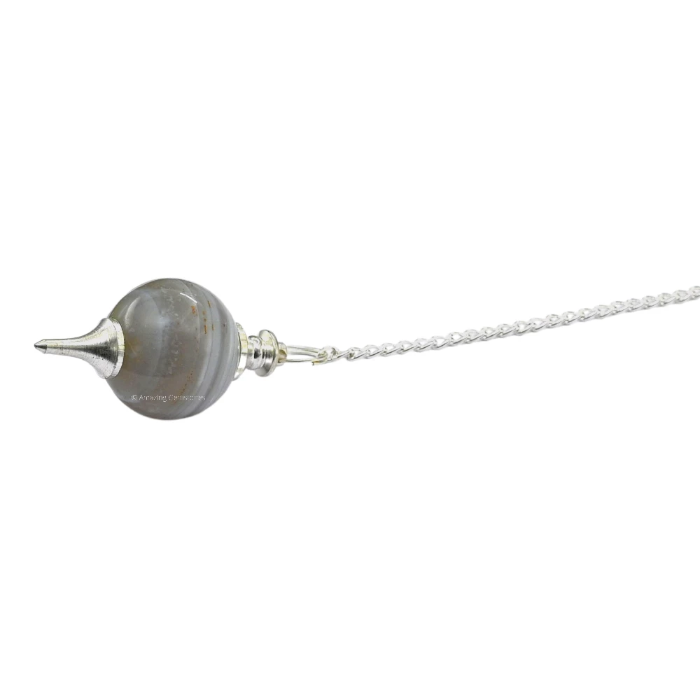 Lace Agate Ball Pendulum