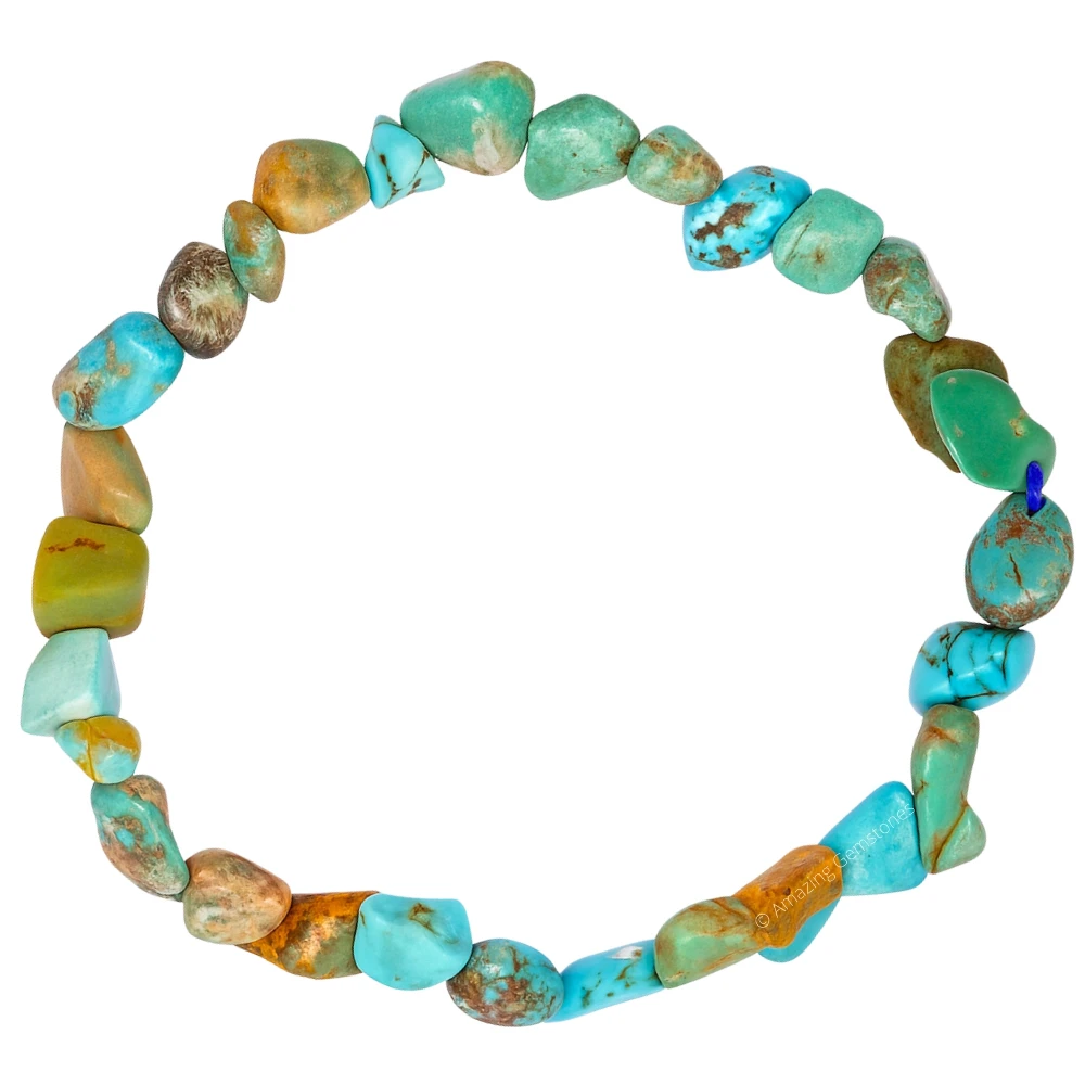 Chrysocolla Tumbled Stone Bracelet (Stretchable)
