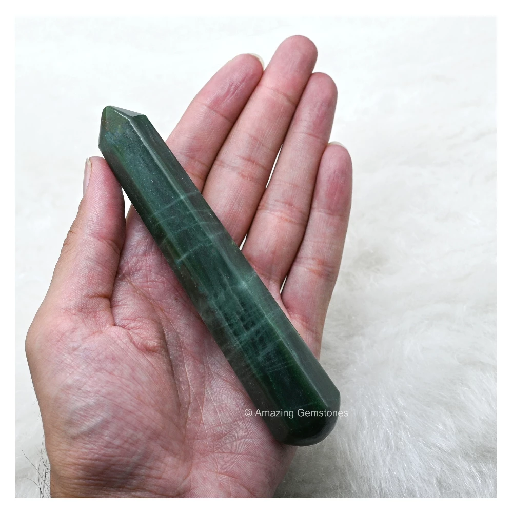 Green Aventurine Wand (Faceted)