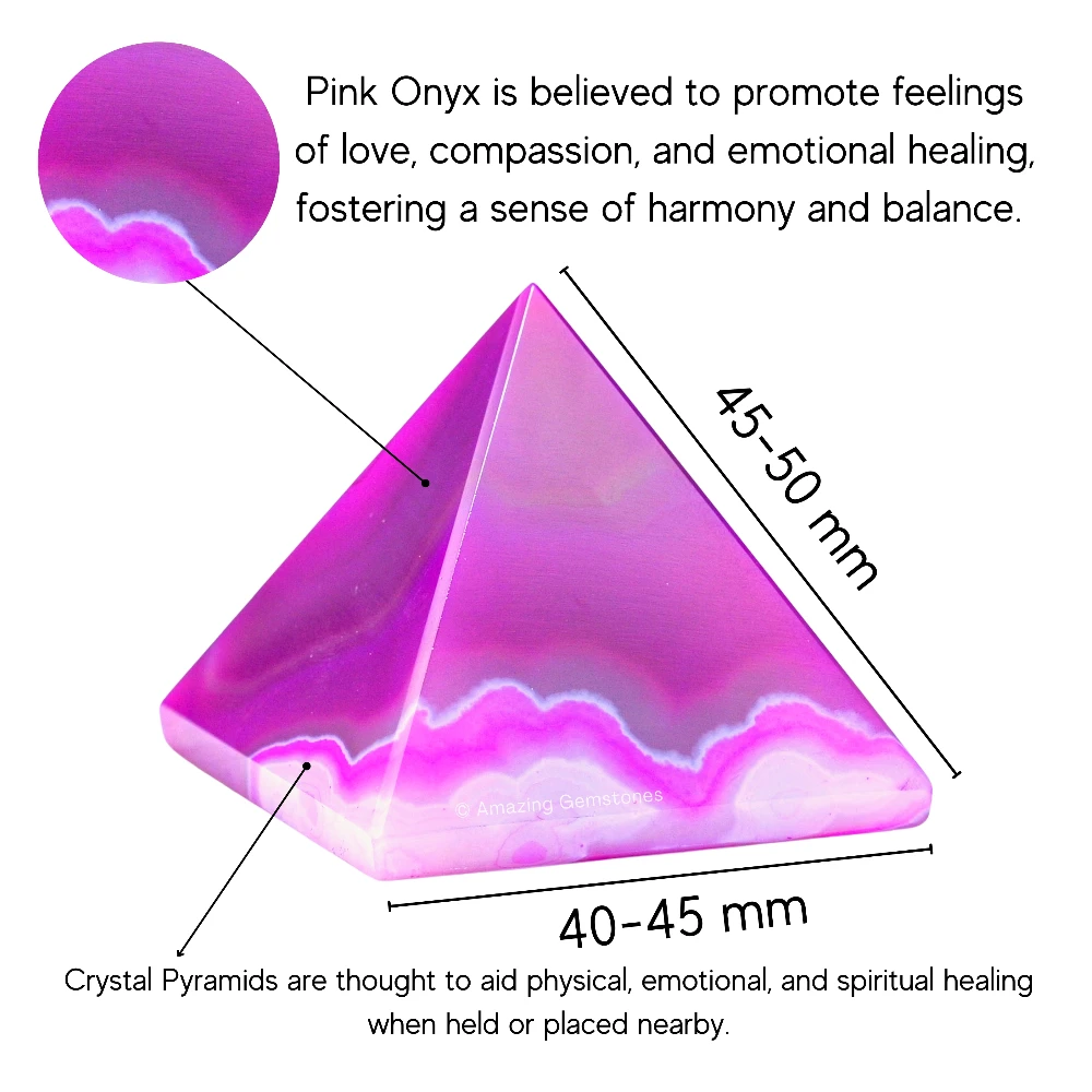 Pink Onyx Pyramid (2 Inch)