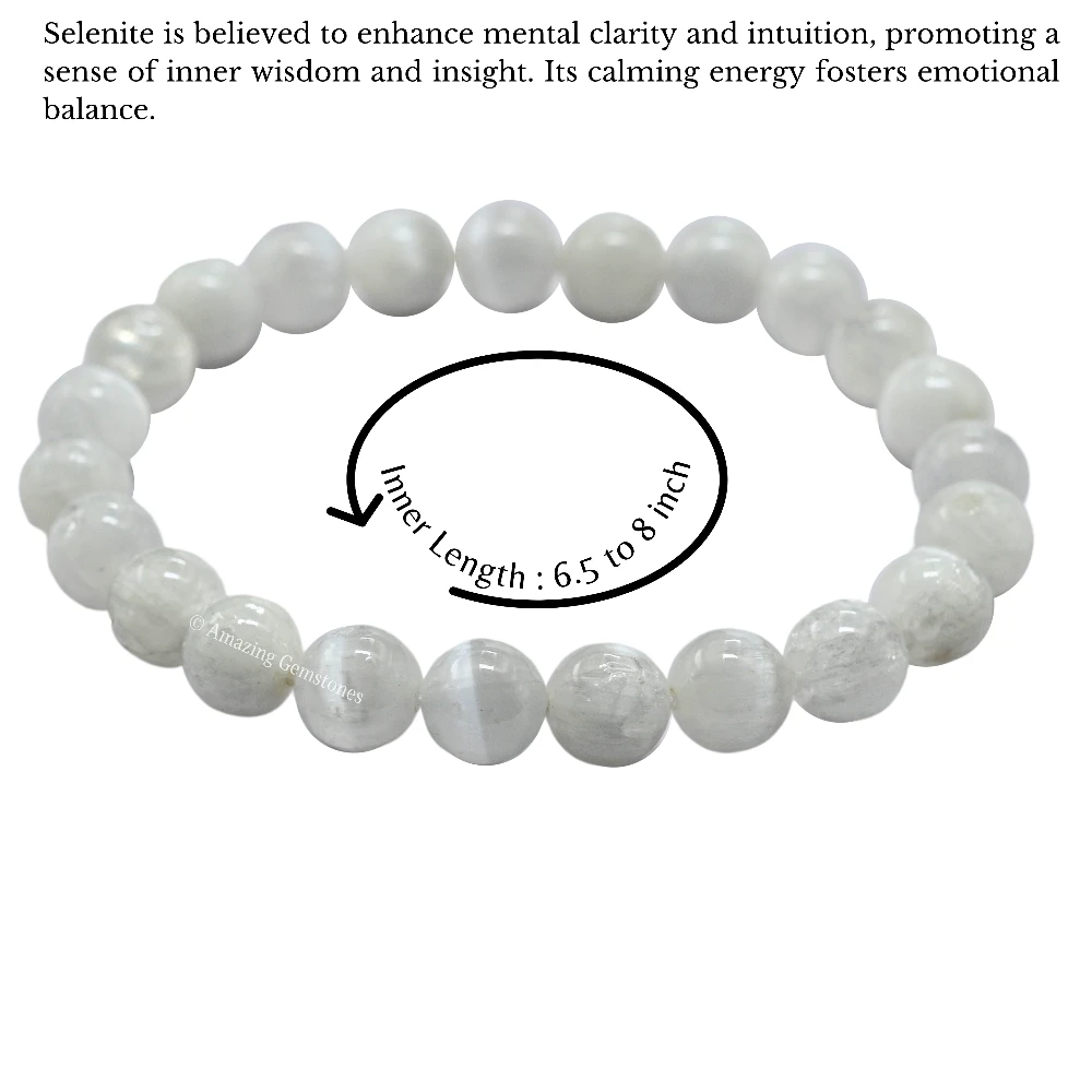 Selenite Bracelet (Strechable)