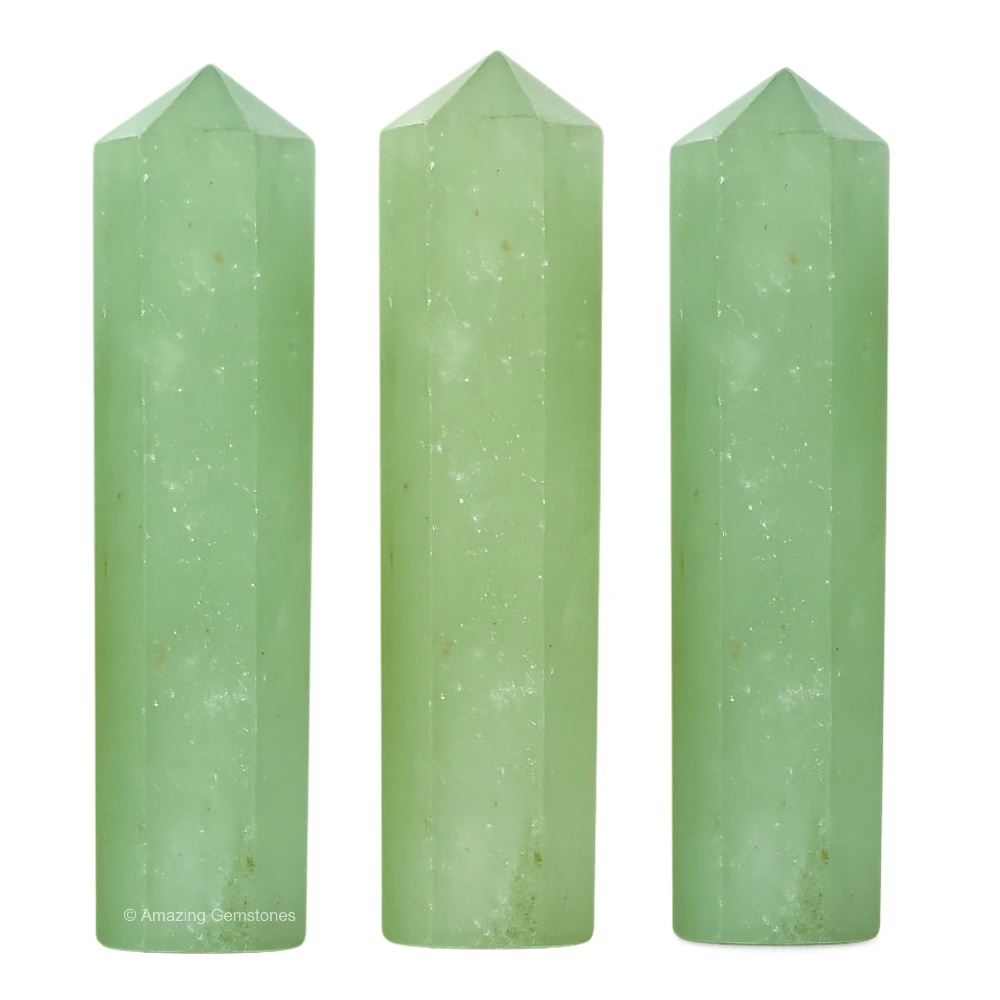 Green Aventurine Pencil Points (Set of 10)
