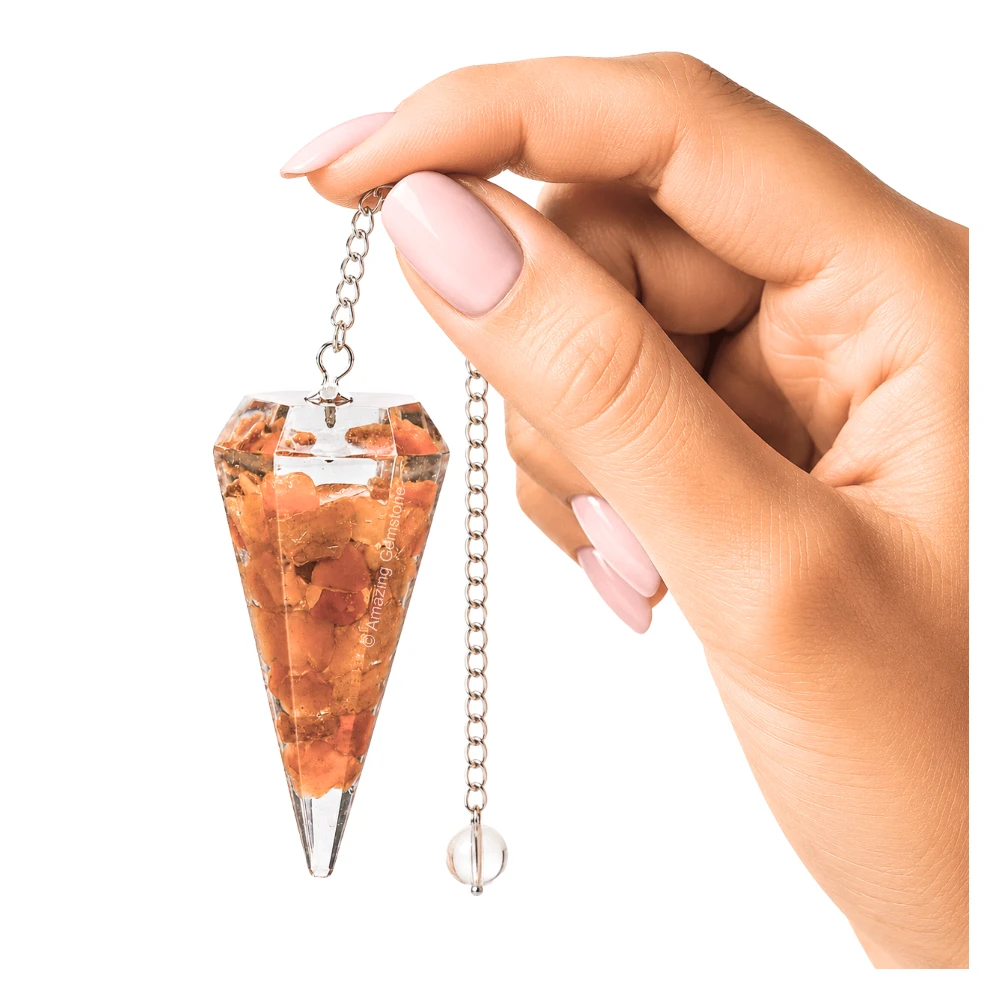 Red Aventurine Orgone Pendulum