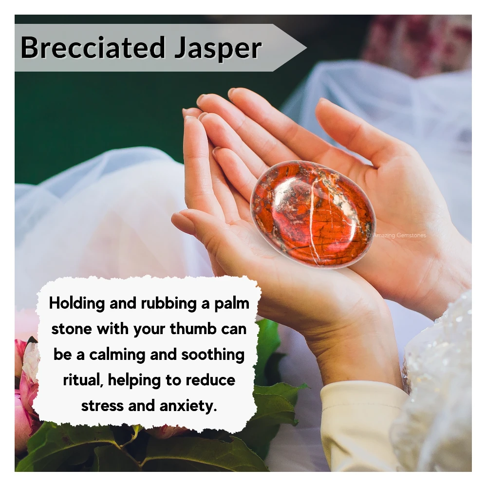 Brecciated Jasper Palm Stone