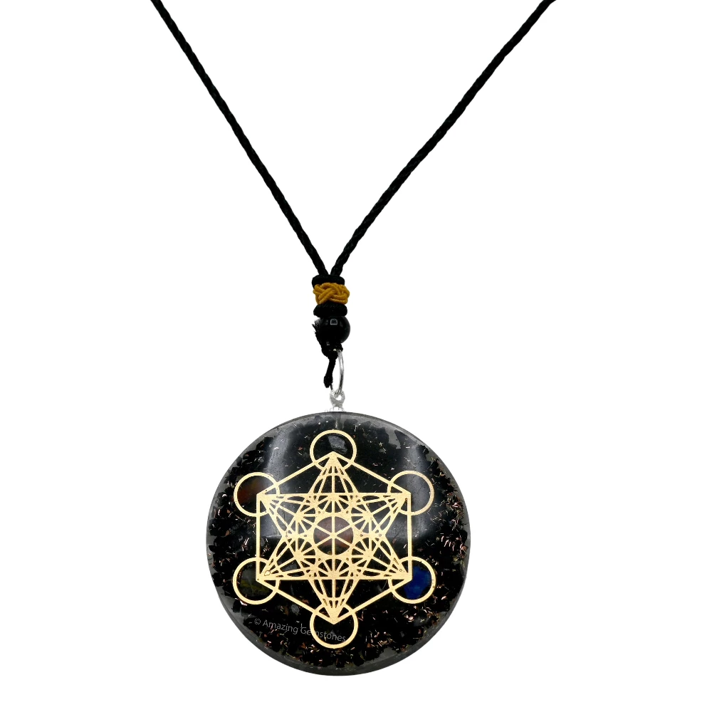 Black Tourmaline Orgone Necklace - Metatron