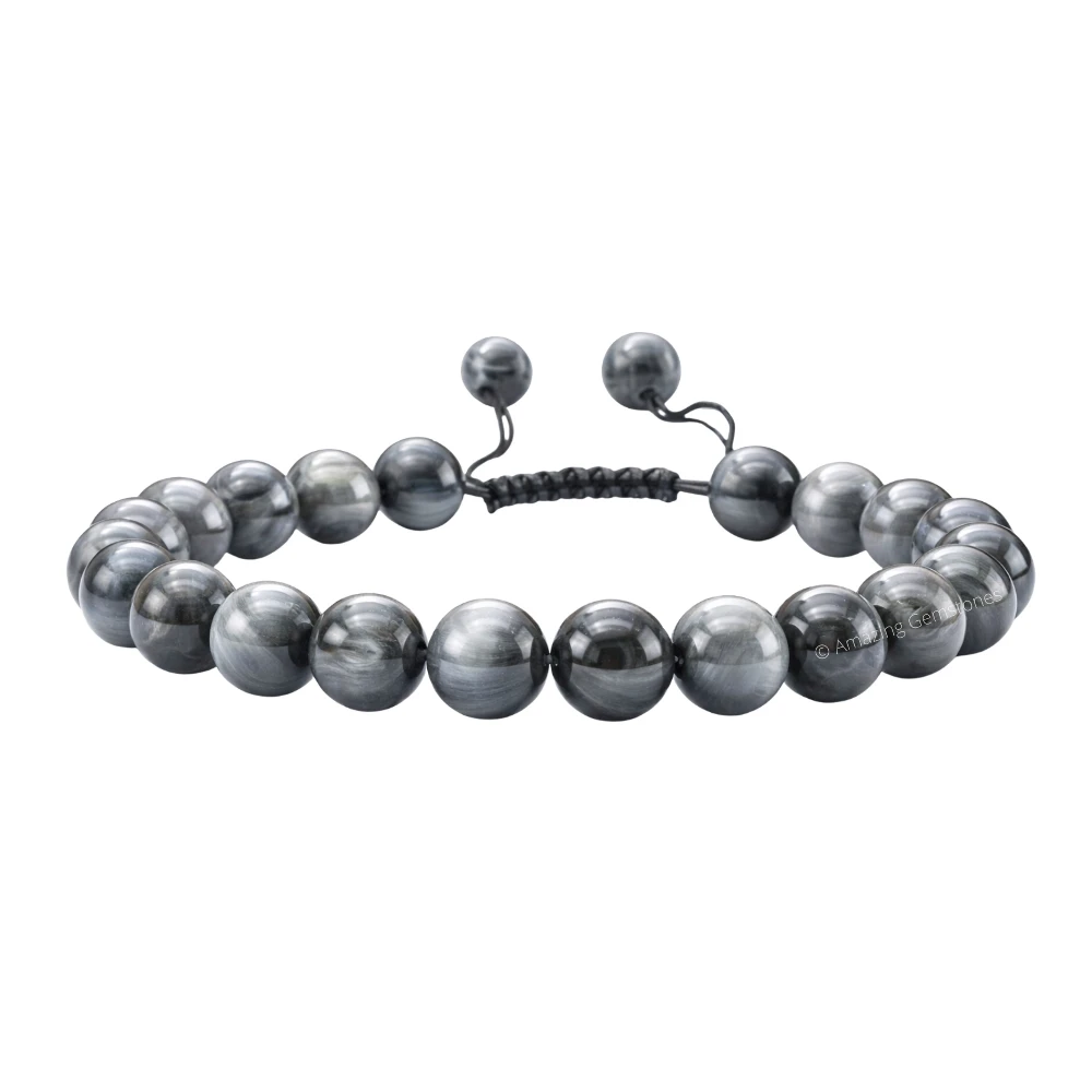 Grey Cats Eye Bracelet (Adjustable)