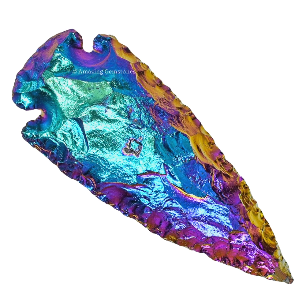Titanium Aura Quartz Crystal Arrowhead - 2" to 3"