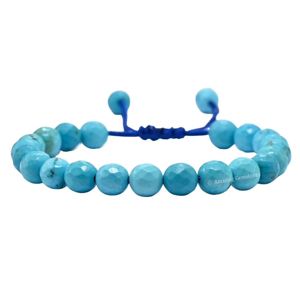 Turquoise Bracelet (Faceted-Adjustable)