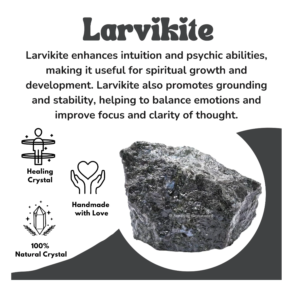 Larvikite Raw Crystals (2 Pieces)