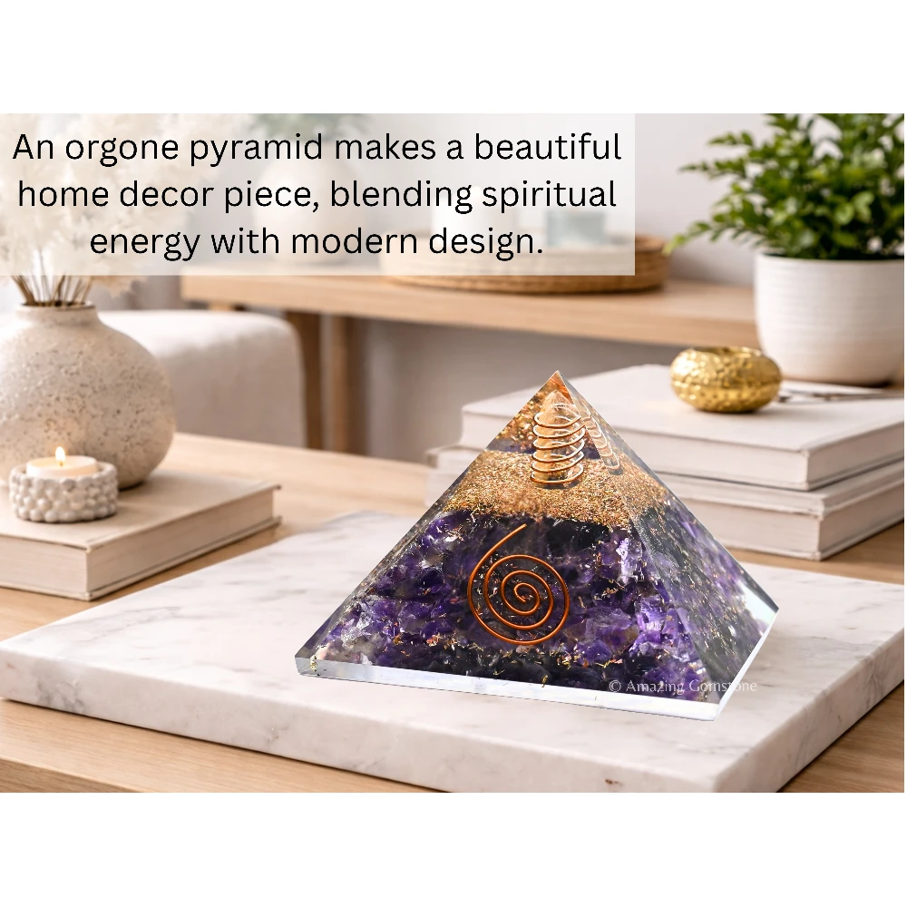 Amethyst Orgone Pyramid