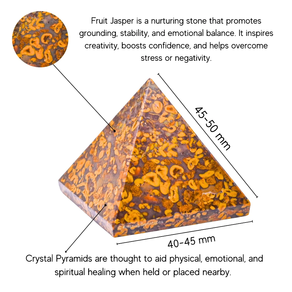 Fruit Jasper Pyramid (2 Inch)