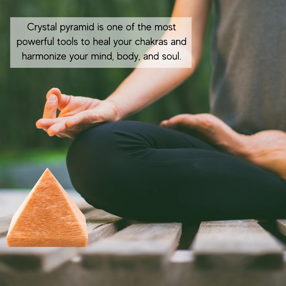 Peach Moonstone Pyramid (2 Inch)