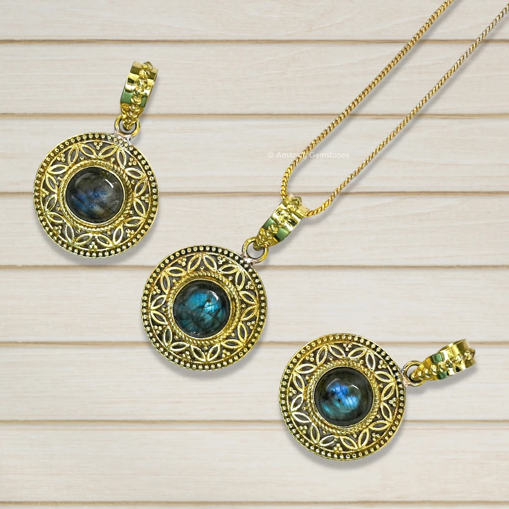 Labradorite Bead Necklace Premium