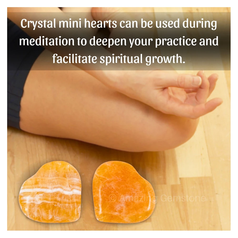 Yellow Calcite Heart (Pack of 2)