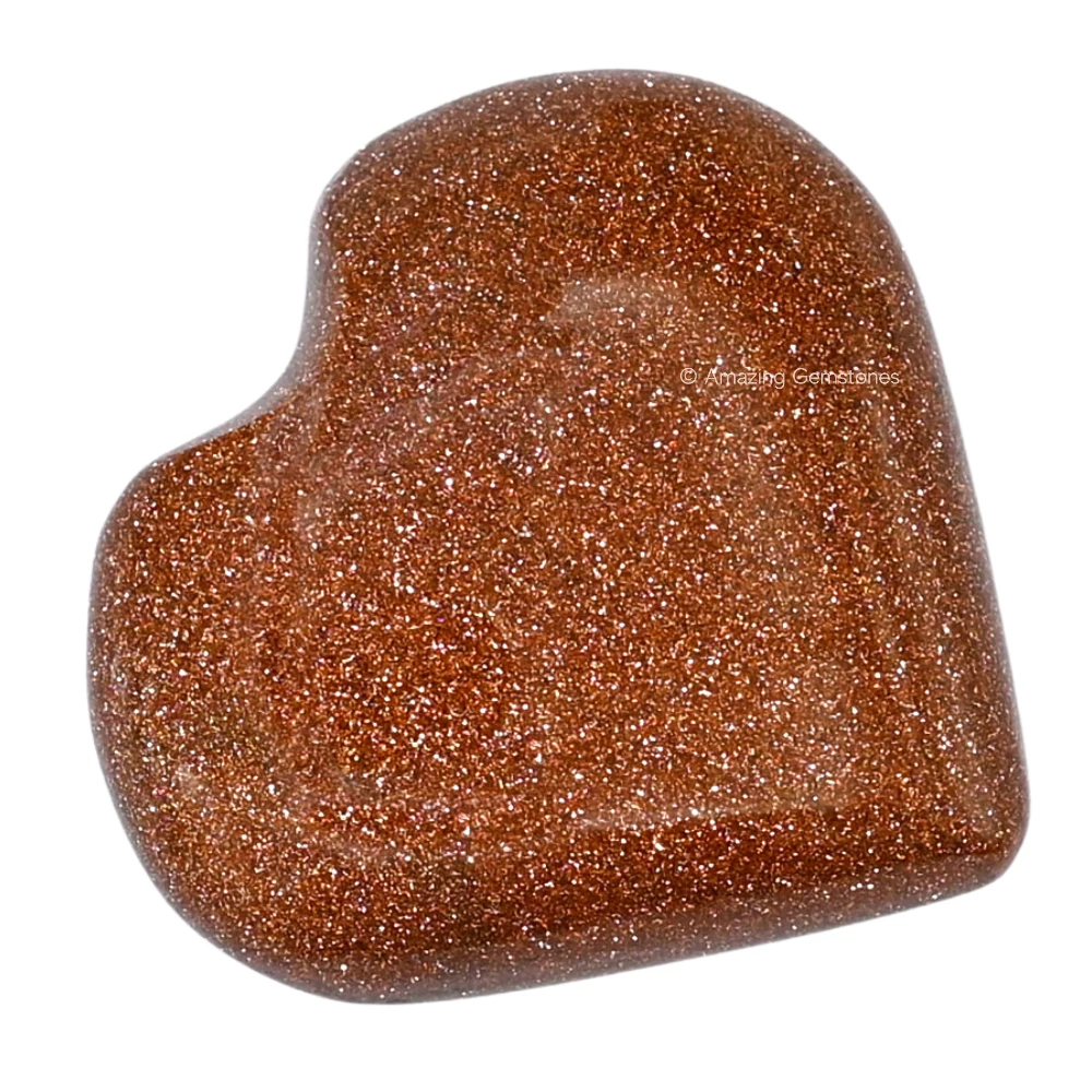 Red Goldstone Heart