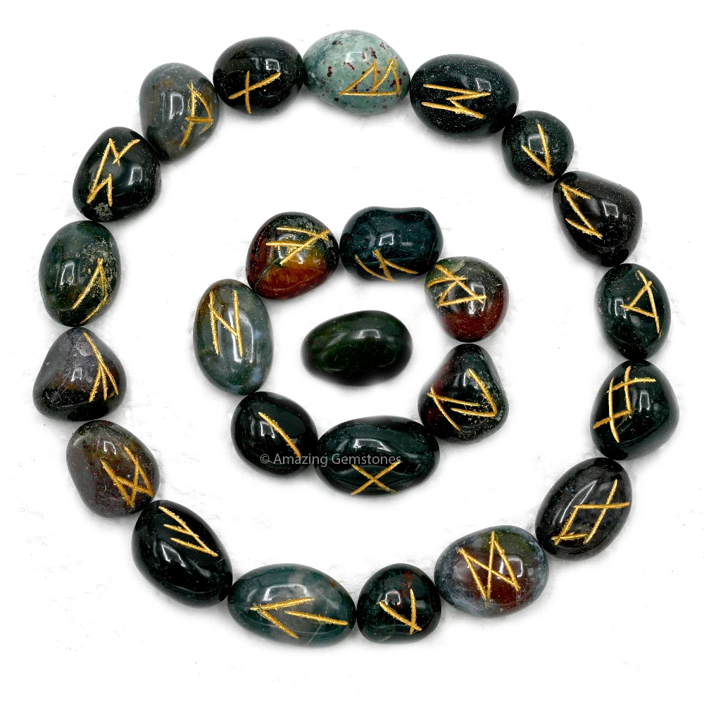 Bloodstone Rune Stones Set