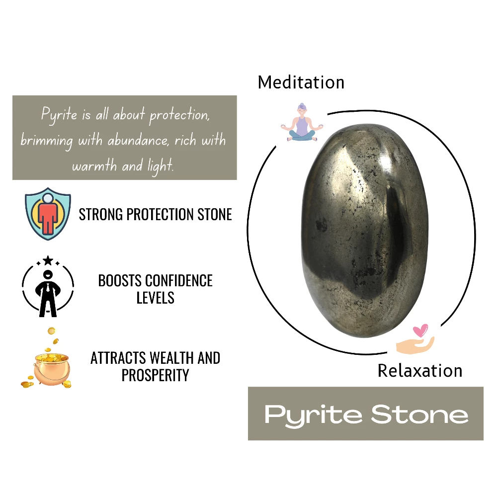 Pyrite Palm Stone