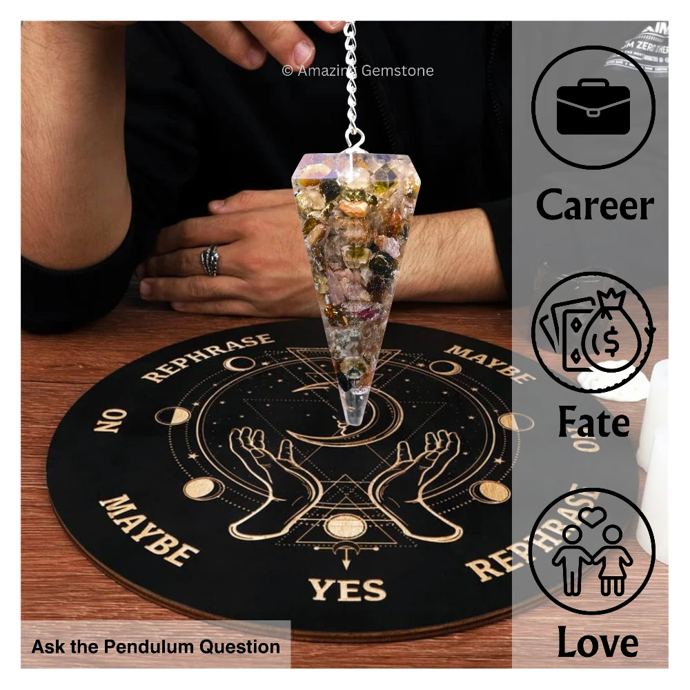 Multi Tourmaline Orgone Pendulum