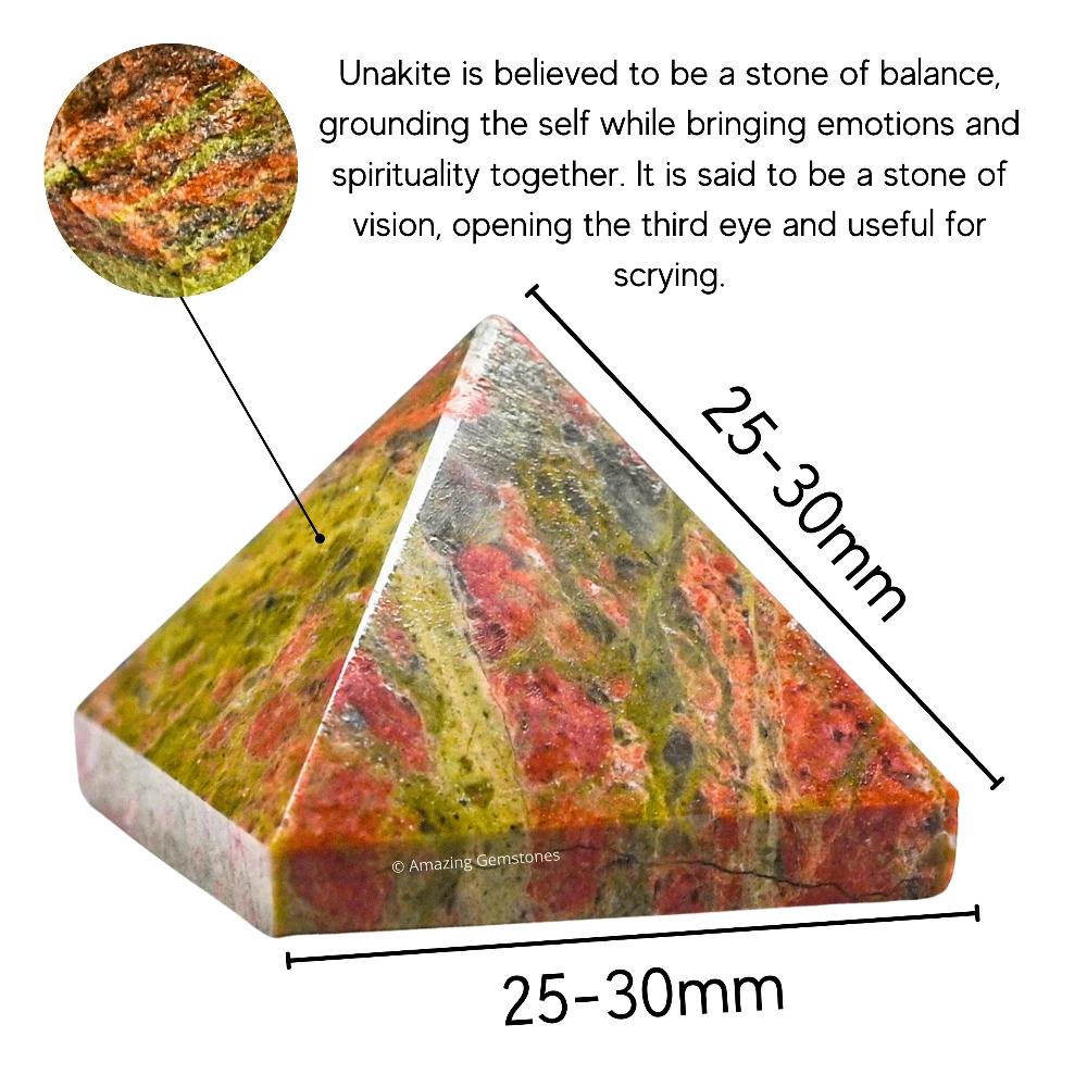 Unakite Pyramid (1 Inch)