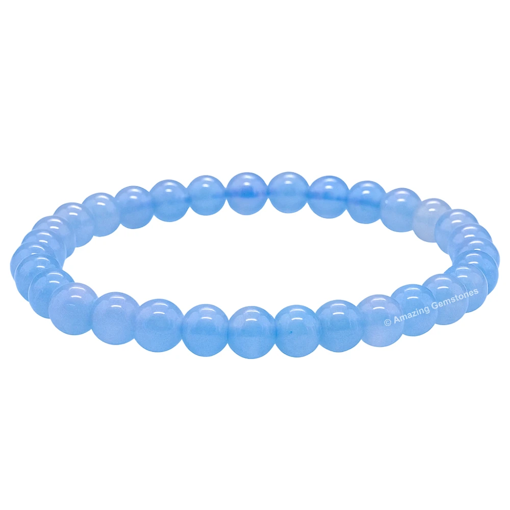 Aquamarine Healing Crystal Bracelets - 6mm Beads