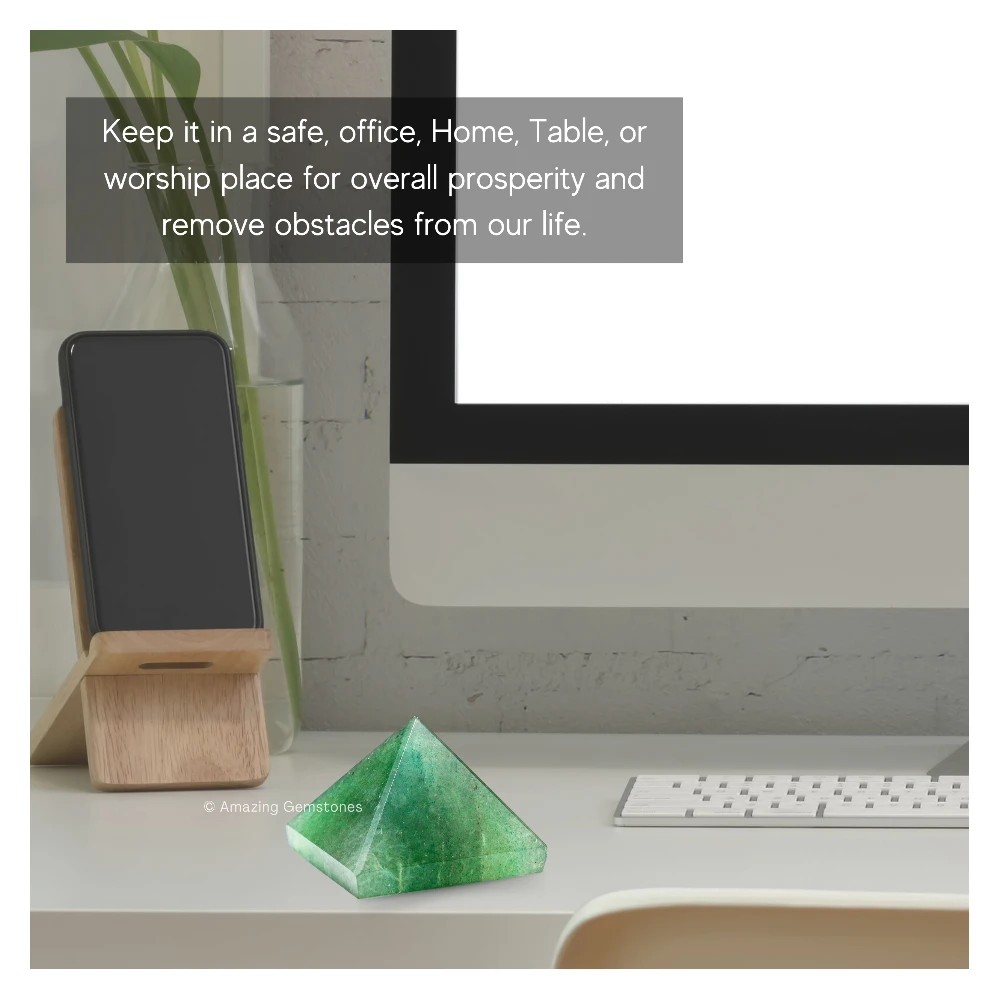 Green Strawberry Quartz Pyramid (1.5 Inch)
