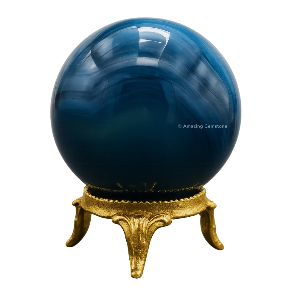 Blue Onyx Sphere (1.5 Inch)