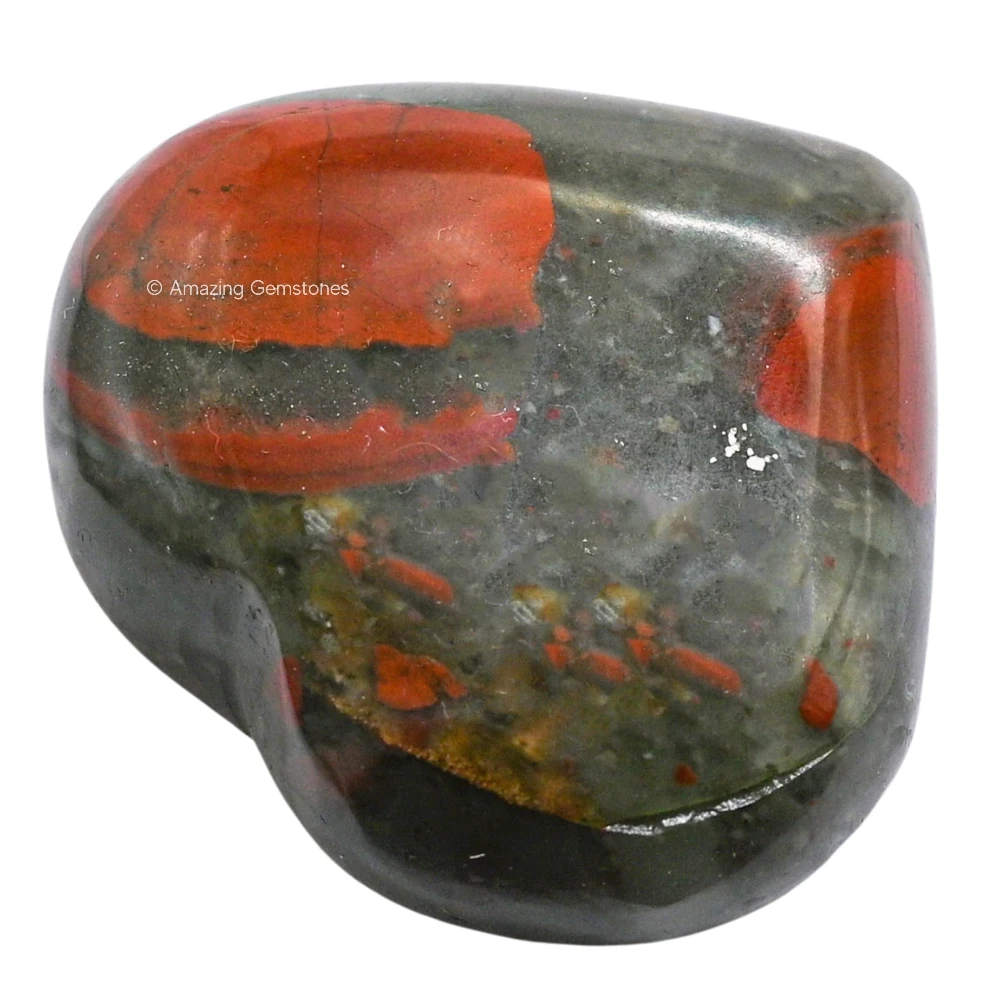 African Bloodstone Heart