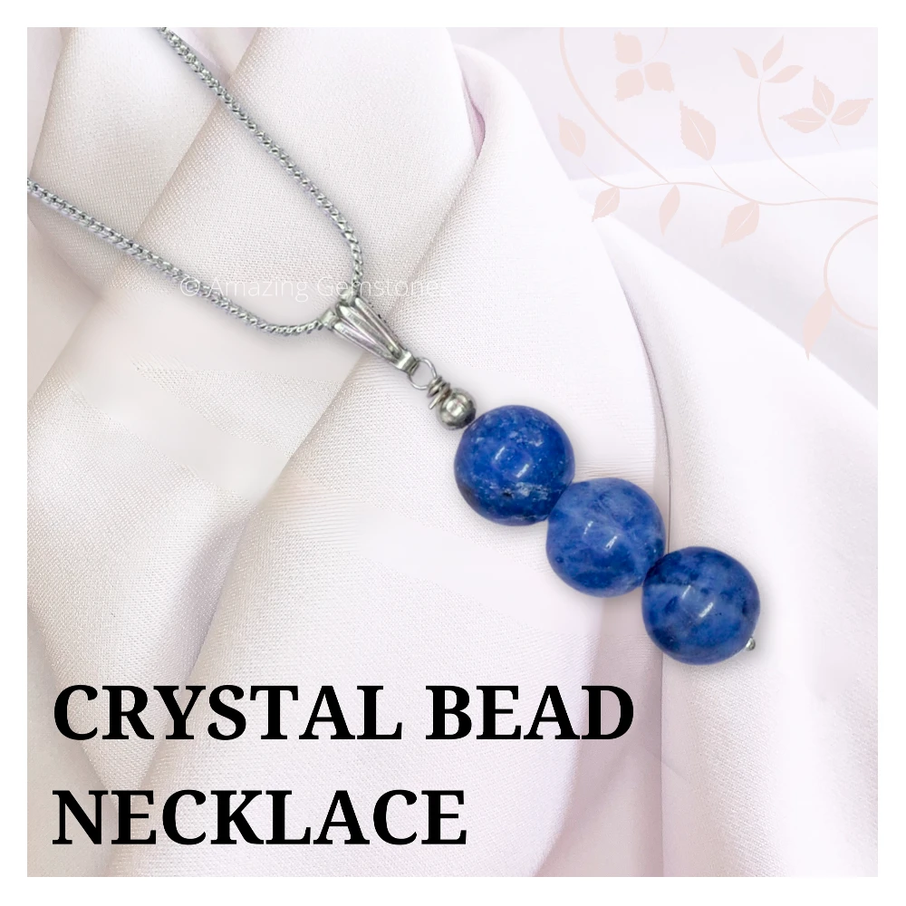 Sodalite Bead Pendant (Silver)