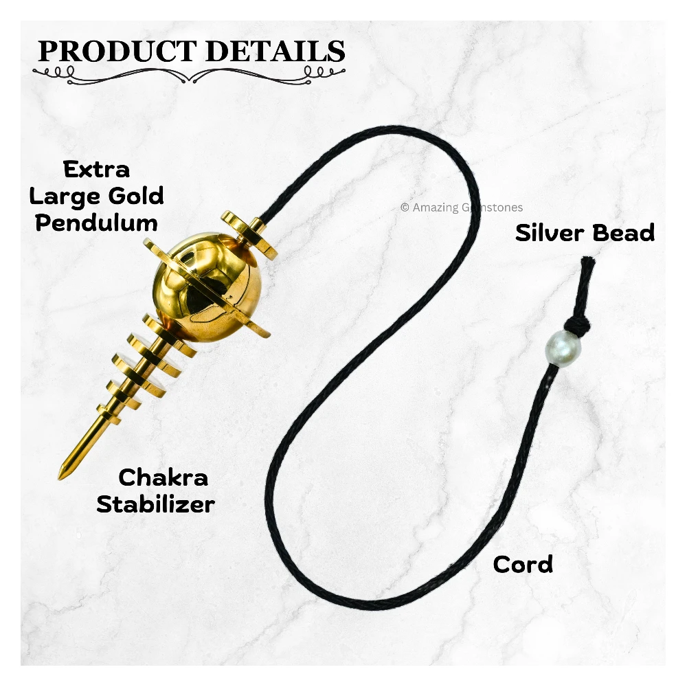 Metal Brass Pendulum - Chakra stabilizer - large (MP112)