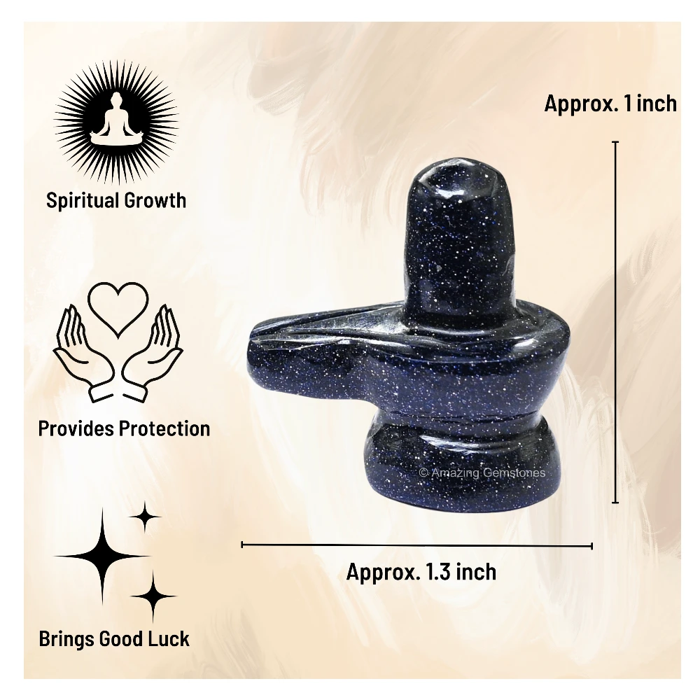 Blue Goldstone Shivling