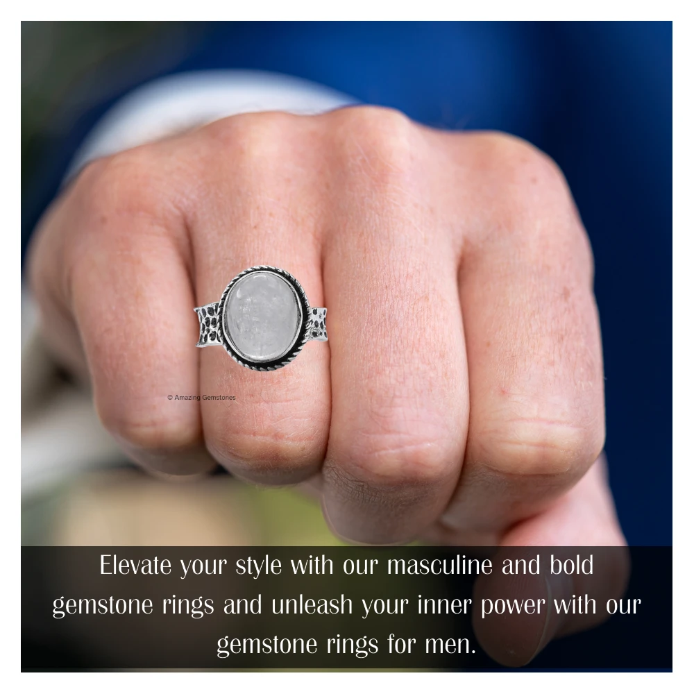 Clear Quartz Crystal Ring (Silver)