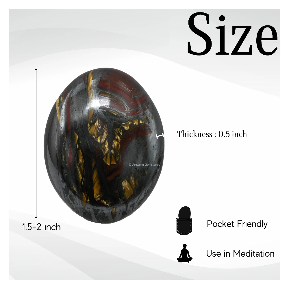 Iron Tiger Eye Palm Stone