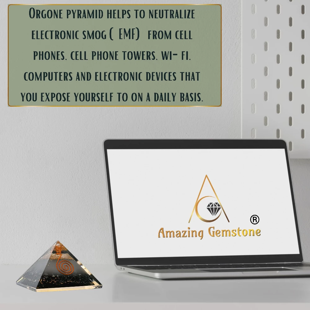 Shungite Orgone Pyramid - Glow in Dark