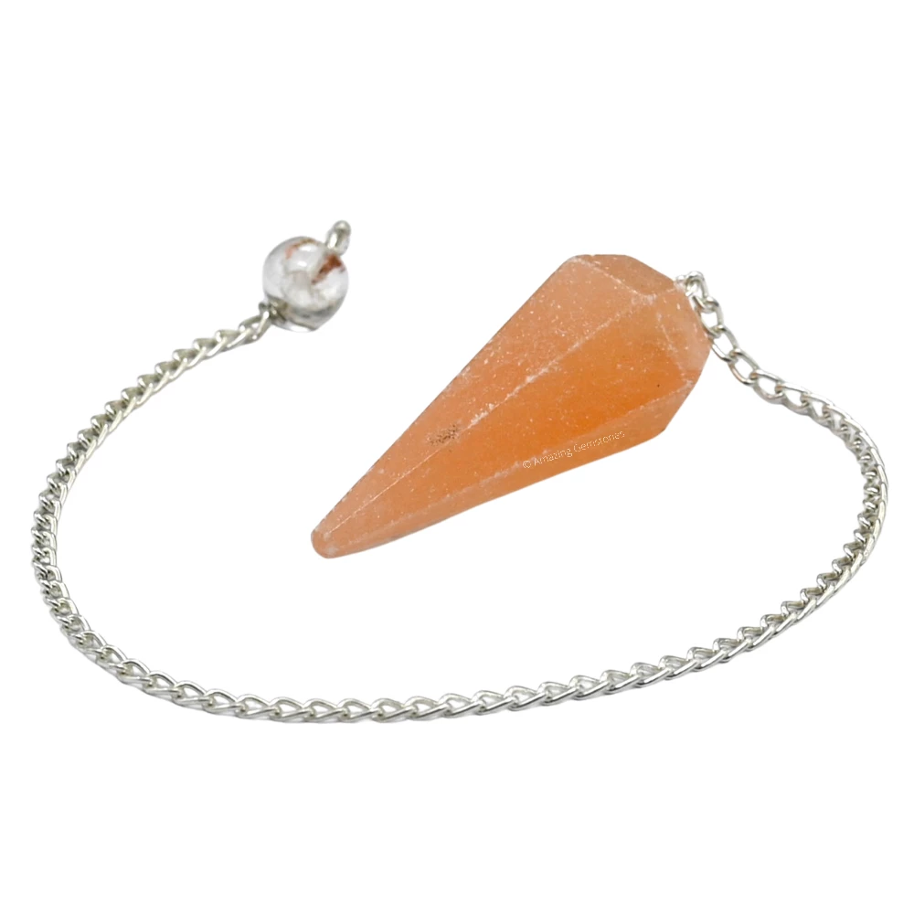Orange Selenite Pendulum