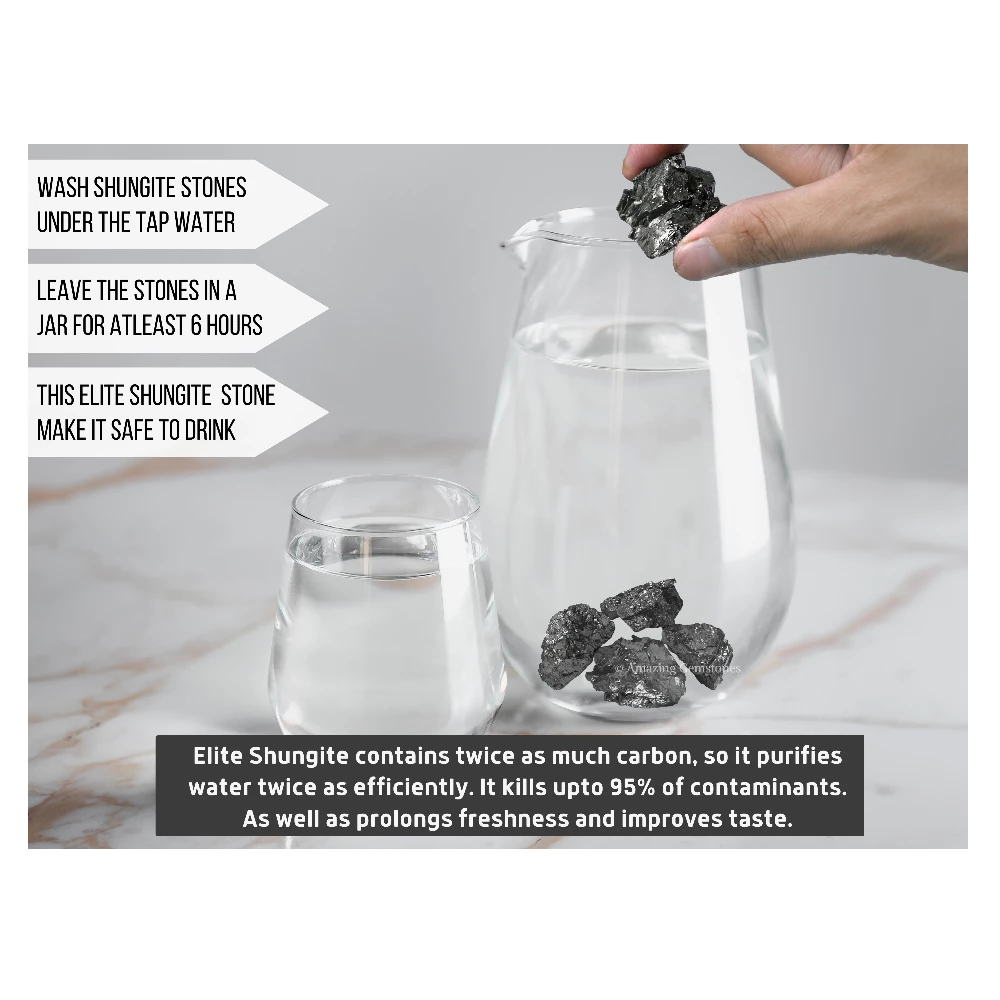 Elite Shungite Raw Stones for Water Purification (15-30 gram)