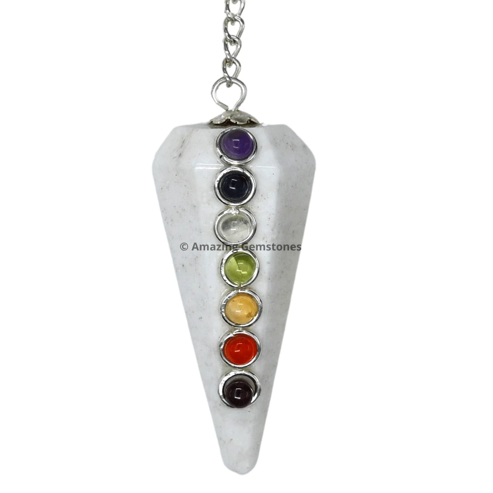 Scolecite Chakra Crystal Pendulum
