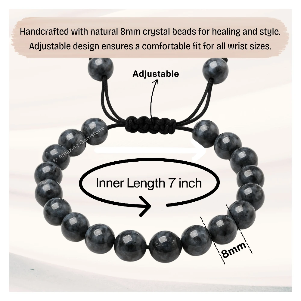 Larvikite Bracelet (Adjustable)