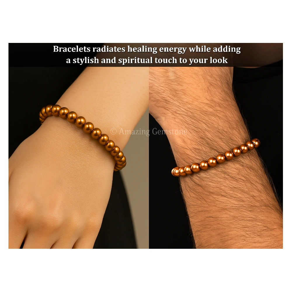 Copper Hematite Bracelet (Strechable)